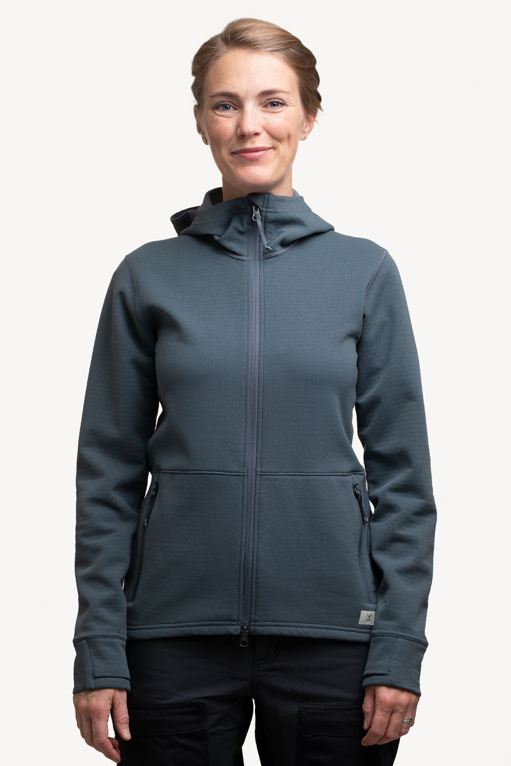 Women's all weather technical hoodie.