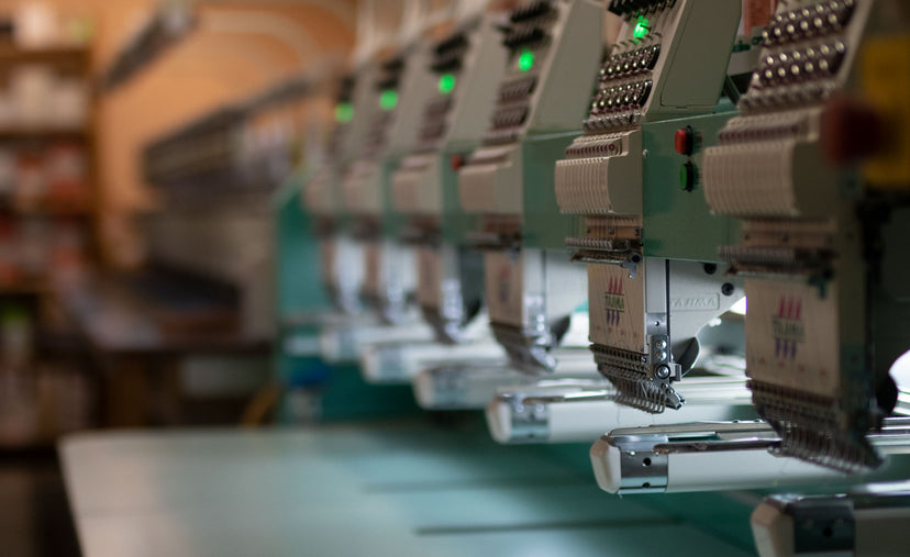 Embroidery machines.